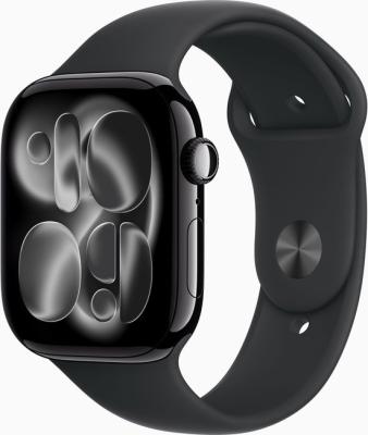 Nieuwe Apple Watch serie 11 46mm Zwart aluminium Zwarte sportband. Nieuw, geopende doos.