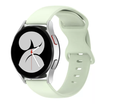 Refurbished Samsung Galaxy Watch8 - smartwatch - 40mm - Silver / Lichtgroen bandje. Nieuwstaat.
