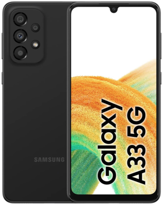 Refurbished Samsung Galaxy A33 - 128GB - Zwart. Lichte gebruikssporen.