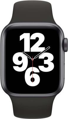 Refurbished Apple Watch serie SE 44mm. Space Grey zwarte sportband. Lichte gebruikssporen