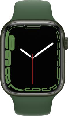 Refurbished Apple Watch serie 7 45mm. Groen aluminium groene sportband. Goed zichtbare gebruikssporen