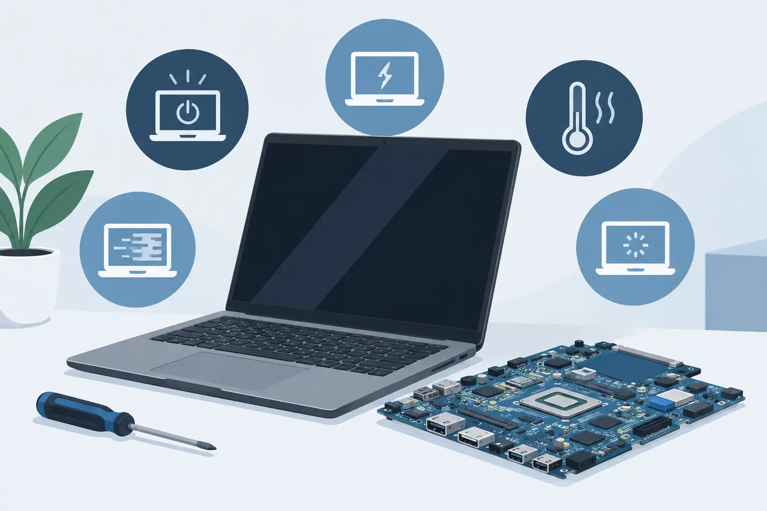 5 tekenen dat het moederbord van je laptop defect is