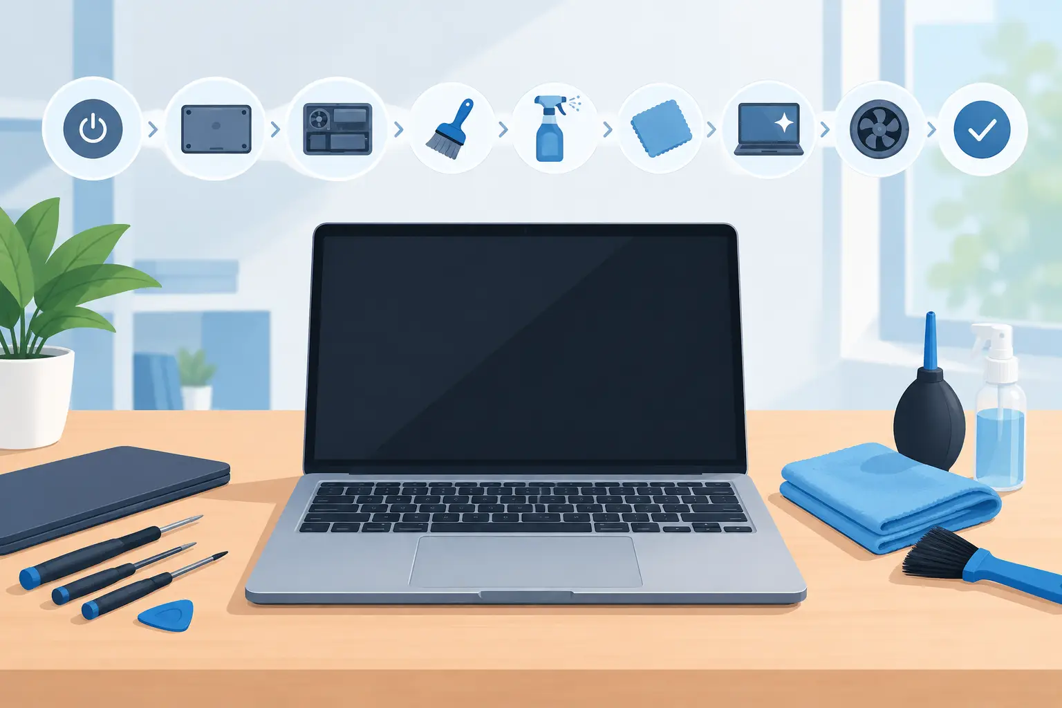 Handleiding laptop onderhoud thuis in 9 stappen Handleiding laptop onderhoud thuis in 9 stappen