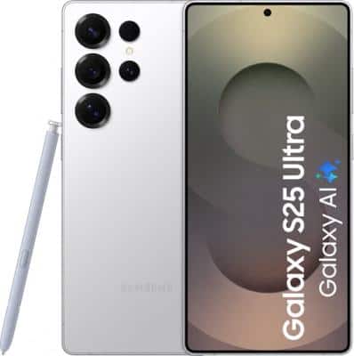 Galaxy S25 Ultra smartphone met elektronische pen en heldere display, perfect voor reparaties en accessoires.
