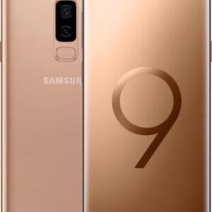 Een goudkleurige Samsung Galaxy S9 smartphone met volledig scherm en elegante ontwerp, ideaal voor snelle reparaties en professionele mobiele oplossingen.
