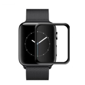 Modern smartwatch met screen protector en zwart metalen band, ideaal voor een stijlvolle en beschermde digitale levensstijl.