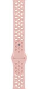 Pink Apple Watch band met perforaties, geschikt voor Apple Watch Series, sportieve en stijlvolle accessoire voor dagelijks gebruik.