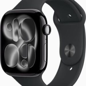Apple Watch serie 11 46mm Zwart aluminium Zwarte sportband. Nieuwstaat.