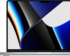 Macbook Pro 14inch, Apple M1 Pro, 16Gb Ram, 512Gb SSD SILVER. Lichte gebruikssporen.